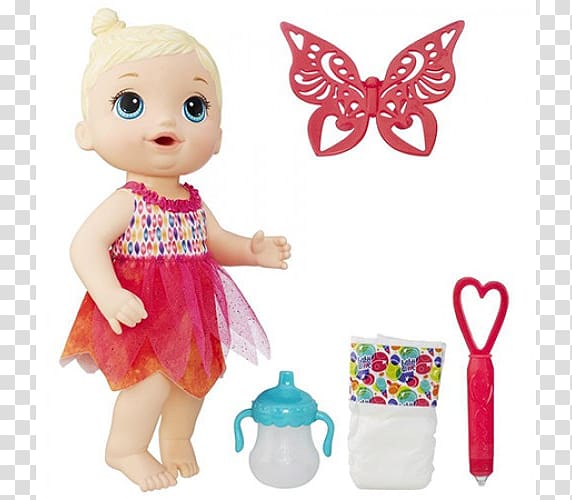 Diaper Hasbro Baby Alive Face Paint Fairy Doll Amazon.com, doll transparent background PNG clipart