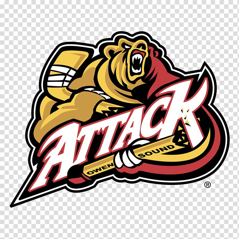 Owen Sound Attack graphics Logo Ontario Hockey League, ultras clothing transparent background PNG clipart