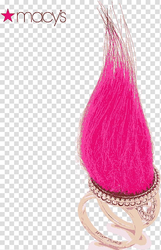 Pink Fake fur Ring Designer Gold, Plush ring betseyjohnson transparent background PNG clipart