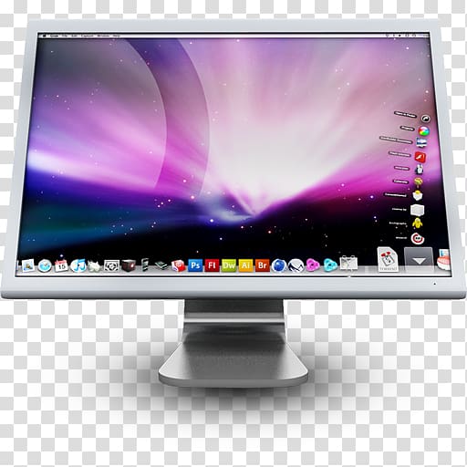 computer computer monitor desktop computer, CinemaDisplay, silver iMac transparent background PNG clipart