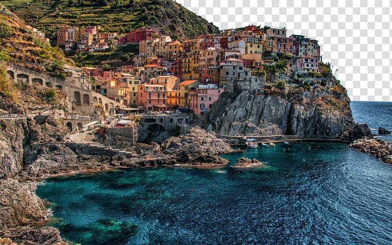 Manarola Vernazza Monterosso al Mare La Spezia Riomaggiore, Italy Cinque Terre seven transparent background PNG clipart