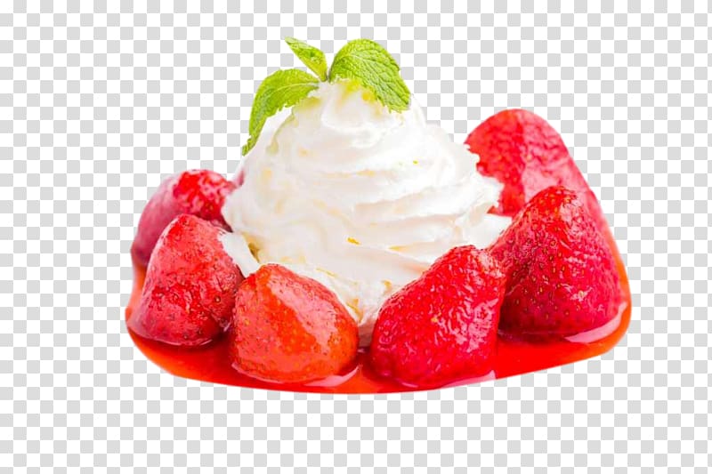 Ice cream Strawberry Aedmaasikas Fruit, Delicious strawberry jam transparent background PNG clipart