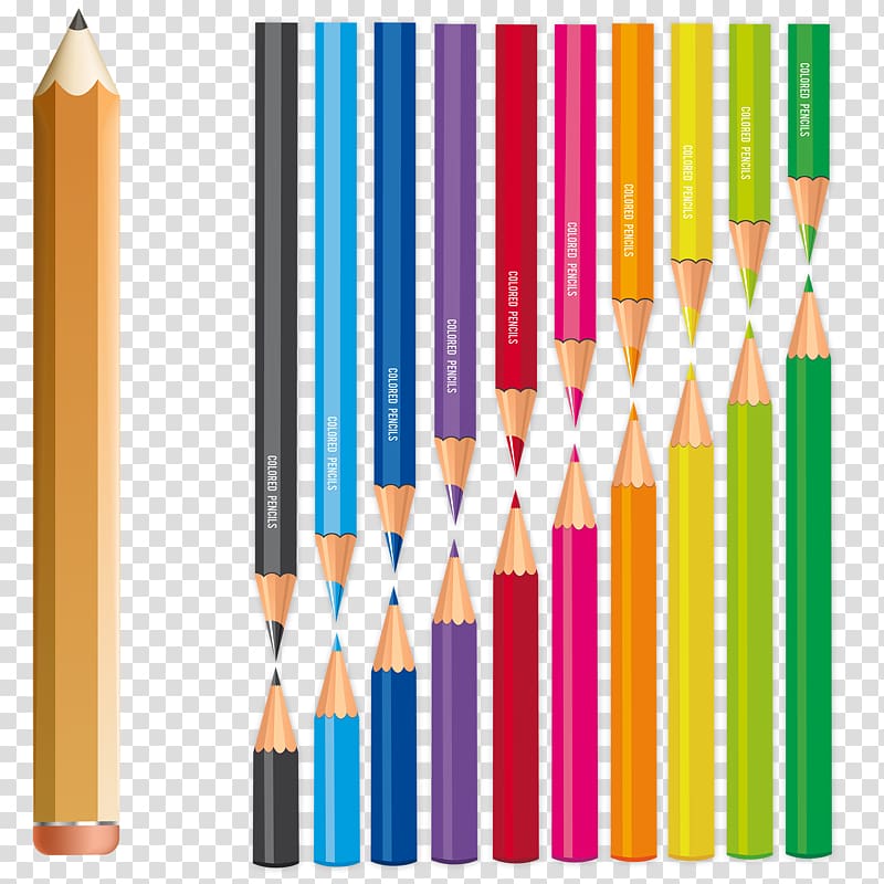 Watercolor painting Pencil, Color cartoon watercolor pen transparent background PNG clipart