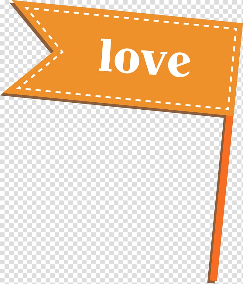 Orange small flag transparent background PNG clipart