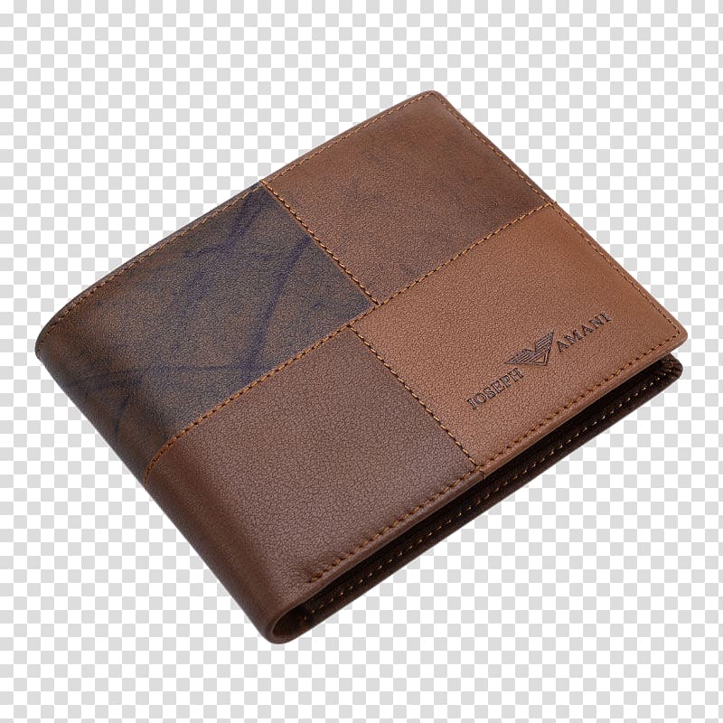 Wallet Handbag Brown Leather, Men\'s brown wallet transparent background PNG clipart