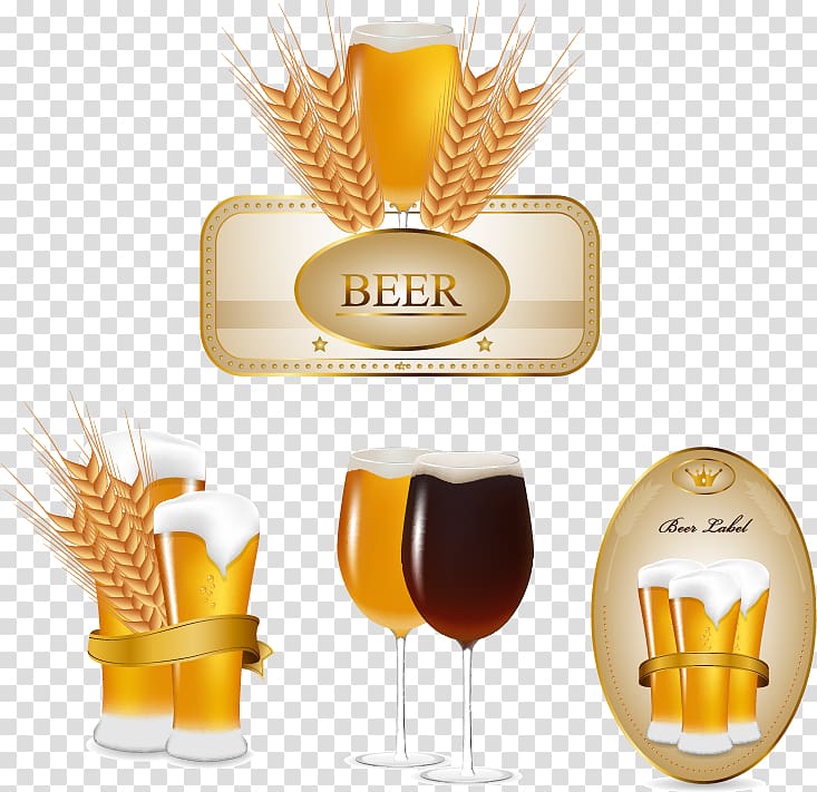 Illustration, Beer labels material, transparent background PNG clipart