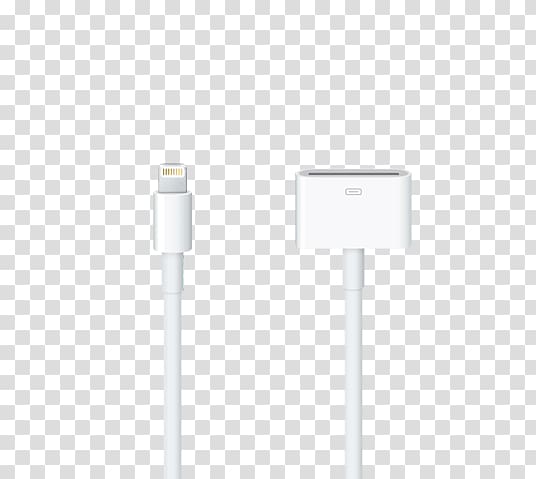 Apple Lightning to 30-pin Adapter Apple Lightning Adapter Electronics, Apple Data Cable transparent background PNG clipart