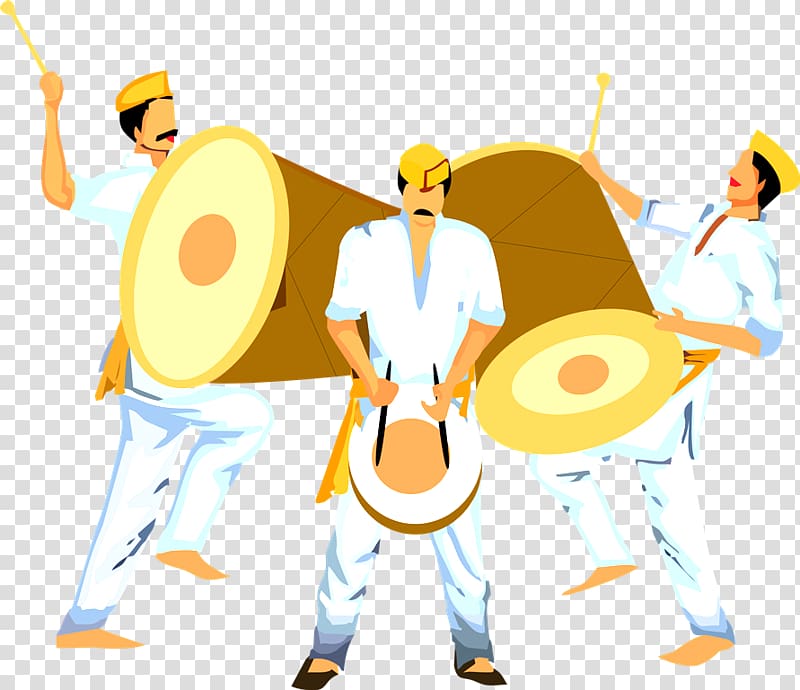 3-member male musical band illustration, Hand Drums Headgear Human behavior , drum transparent background PNG clipart