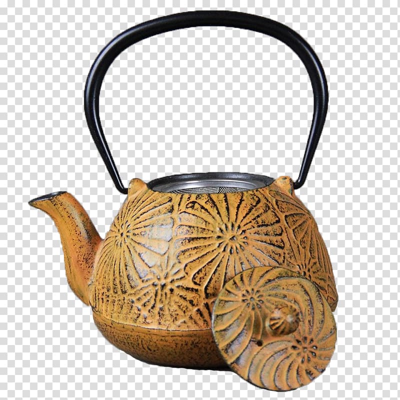 Teapot Japanese Cuisine Kettle, The Japanese iron teapot or transparent background PNG clipart