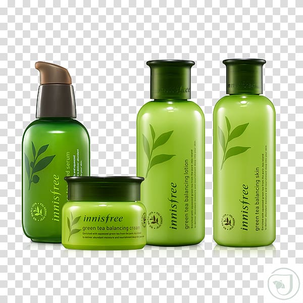 Lotion Green tea Innisfree Cosmetics Cream, green tea transparent background PNG clipart