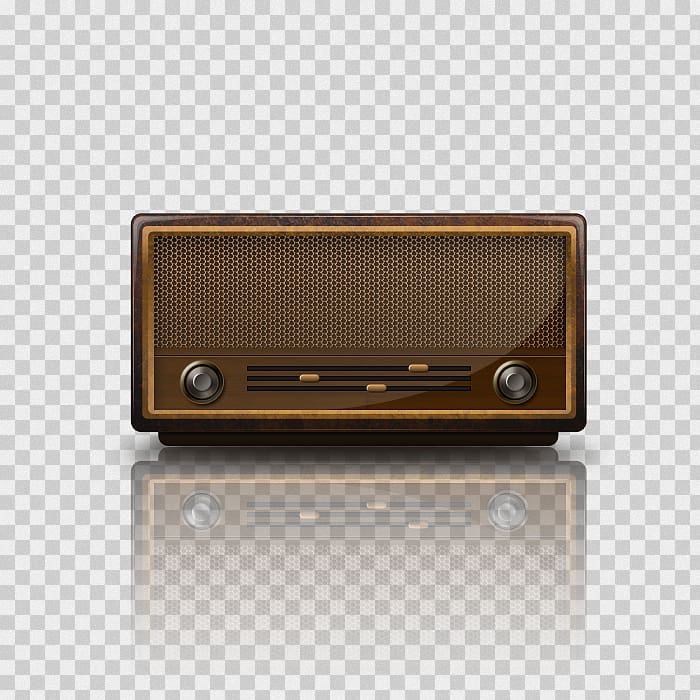 , Antique Radio PSD material transparent background PNG clipart