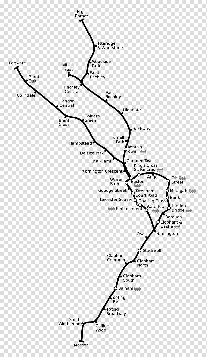 Northern line London Underground Morden tube station Tube map Mill Hill East tube station, others transparent background PNG clipart