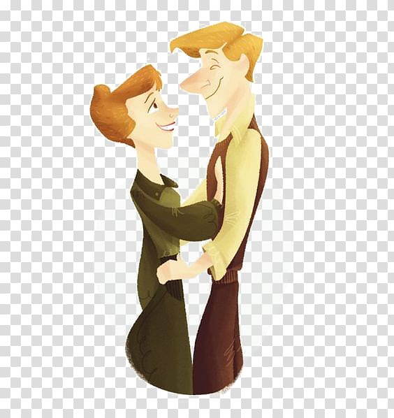 Walt Disney Animation Studios The Walt Disney Company Illustrator Illustration, Cartoon couple transparent background PNG clipart