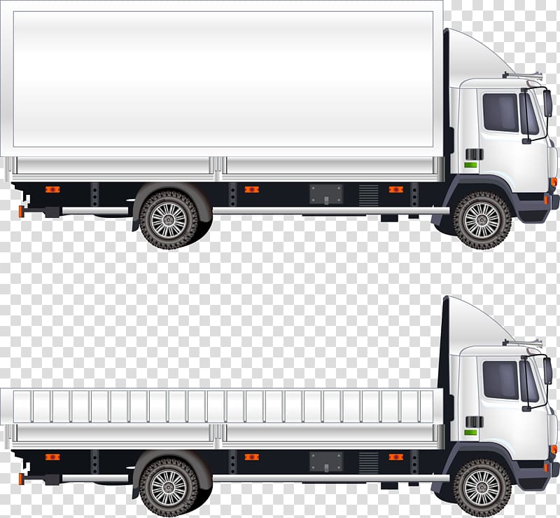 white freight trucks, Car Van Truck Transport, truck transparent background PNG clipart