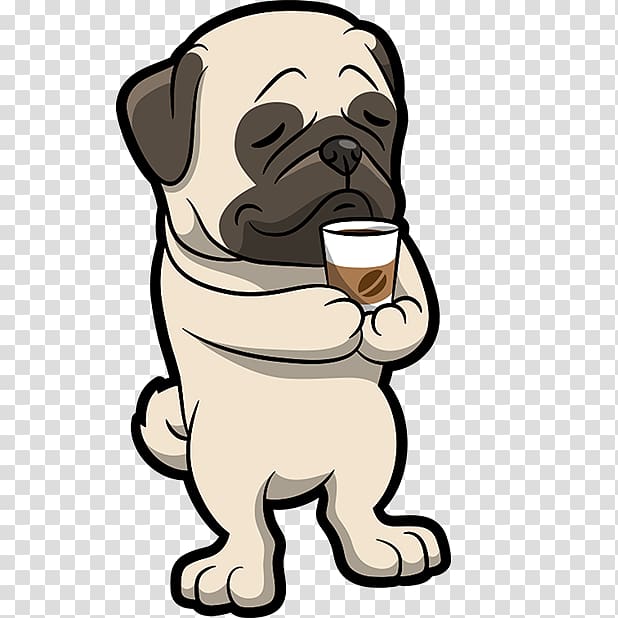 Pug Puppy Dog breed Cocktail , puppy transparent background PNG clipart