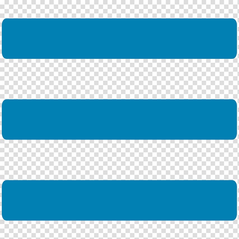 three blue lines illustration, Blue Hamburger Menu Icon transparent background PNG clipart
