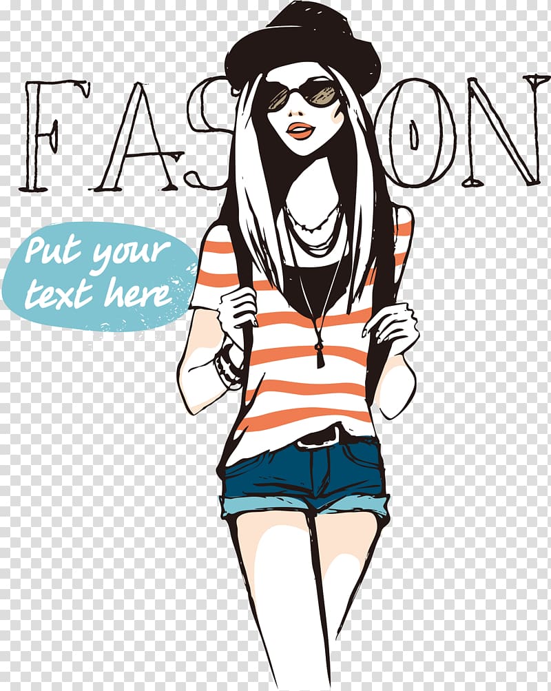 hand painted,line drawing,line,fashion clothing,go figure illustration beautiful girl transparent background PNG clipart