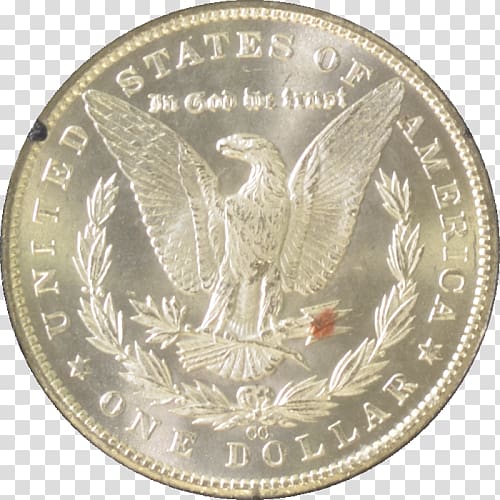 Silver, Morgan Dollar transparent background PNG clipart