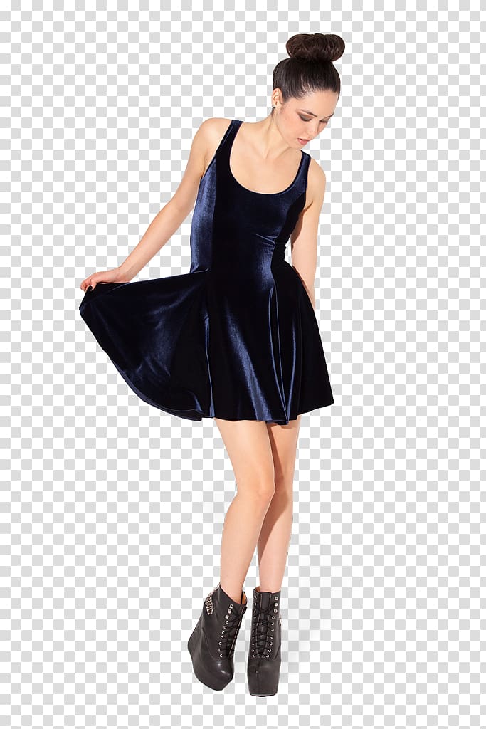 Little black dress Velvet Skirt Clothing, dress transparent background PNG clipart
