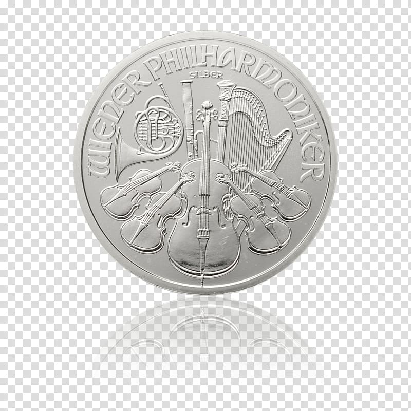 Silver coin Silver coin Vienna Philharmonic American Silver Eagle, silver coin transparent background PNG clipart