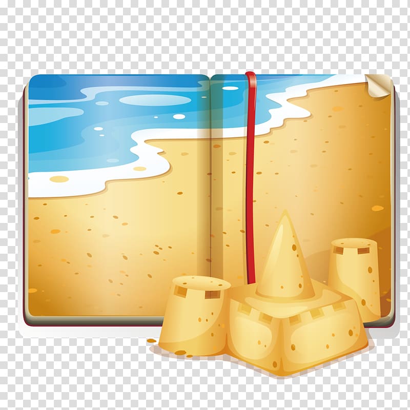 Book Illustration, beach book transparent background PNG clipart