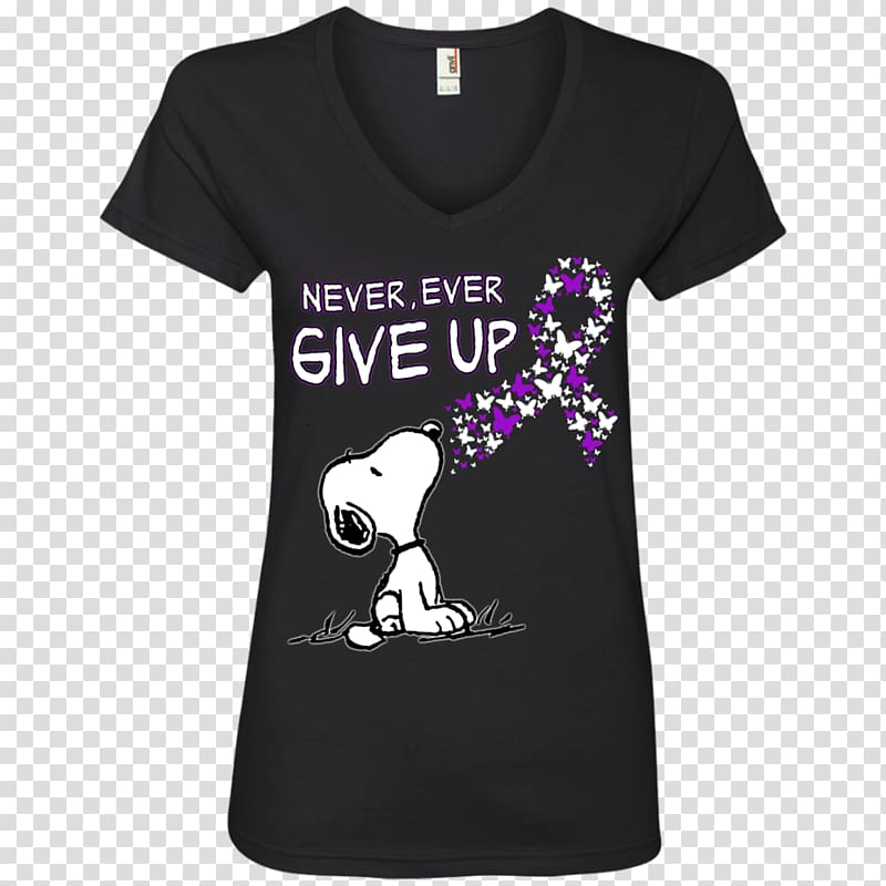 T-shirt Neckline Hoodie Gildan Activewear, Never Give Up transparent background PNG clipart