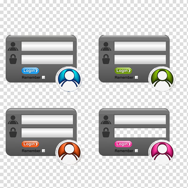 Login Form Website Button Icon, Registration box free button material transparent background PNG clipart