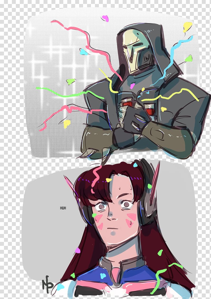 Overwatch Jeff Kaplan D.Va Mei Mercy, party poppers transparent background PNG clipart