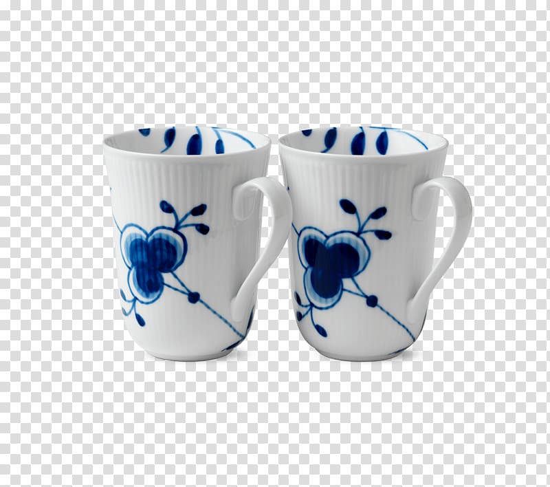 Mug Royal Copenhagen Porcelain Musselmalet Tableware, mug transparent background PNG clipart