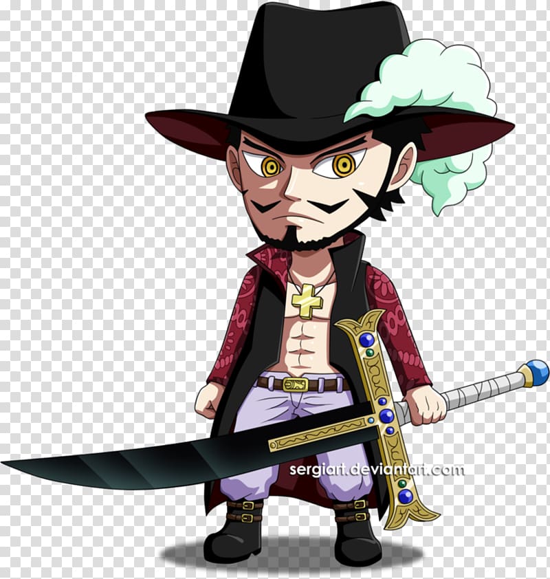 pirate holding sword , Monkey D. Luffy Roronoa Zoro Crocodile Dracule Mihawk Monkey D. Garp, one piece transparent background PNG clipart