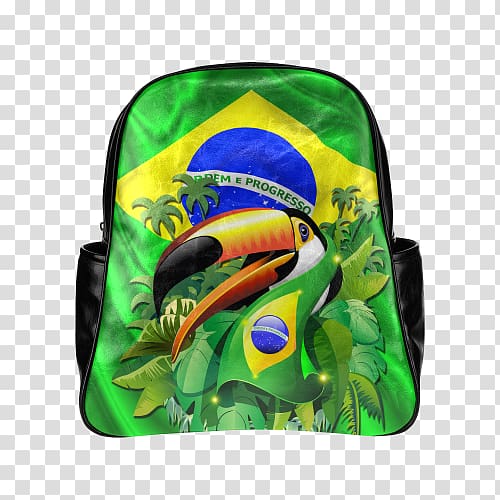 Flag of Brazil Green Toco toucan Bag, Toco Toucan transparent background PNG clipart