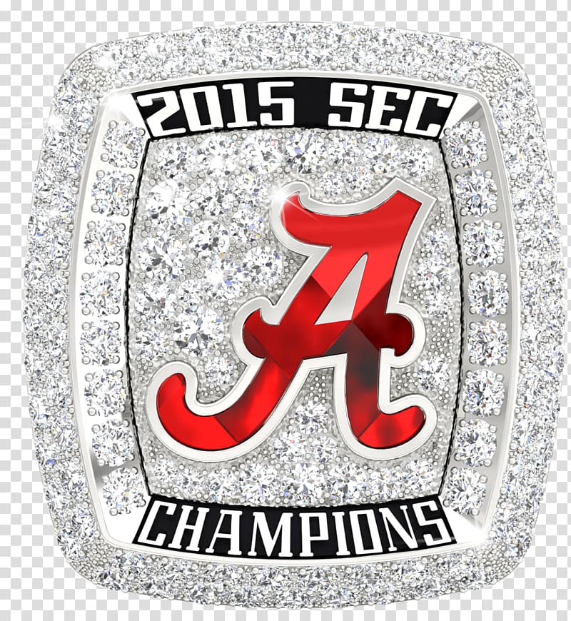 Alabama Crimson Tide football University of Alabama 2015 SEC Championship Game Southeastern Conference 2016 SEC Championship Game, ring transparent background PNG clipart