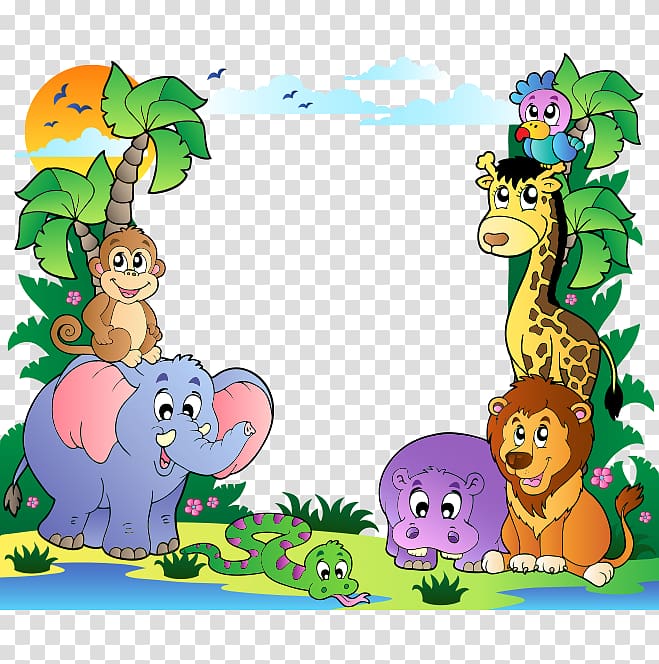Hippopotamus Cartoon Lion Illustration, cartoon animals transparent background PNG clipart