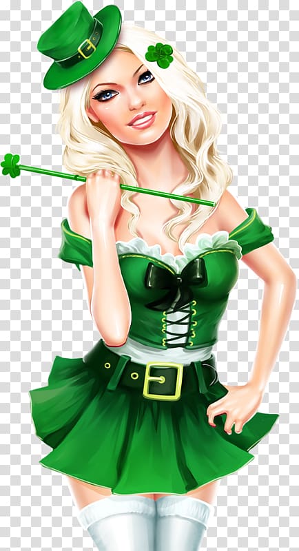 Saint Patrick's Day 17 March Woman Leprechaun, saint patrick's day transparent background PNG clipart