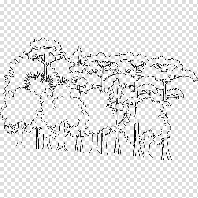 Cattle Line art Horse Cartoon Sketch, Tree up transparent background PNG clipart