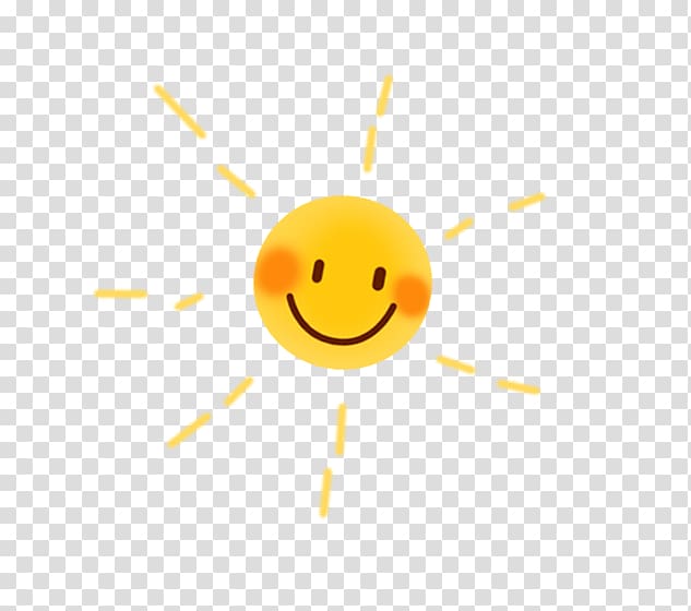 Smiley Yellow Text messaging Font, Cartoon sun transparent background PNG clipart