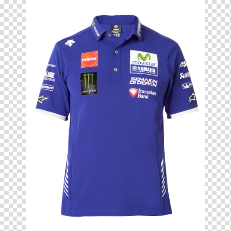 Movistar Yamaha MotoGP T-shirt Yamaha Motor Company Polo shirt, T-shirt transparent background PNG clipart
