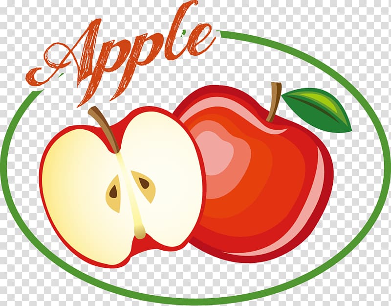 Apple Flat design, Fruit Labels material, Apple transparent background PNG clipart