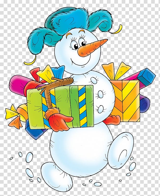 Ded Moroz Snowman , Snowman gifts transparent background PNG clipart