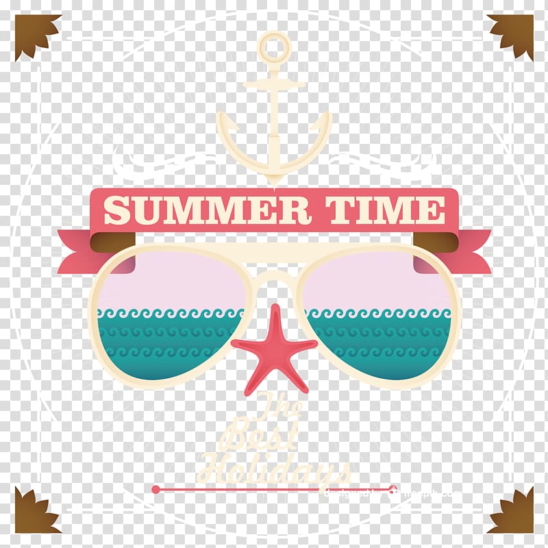 Euclidean Beach Illustration, beach glasses material transparent background PNG clipart