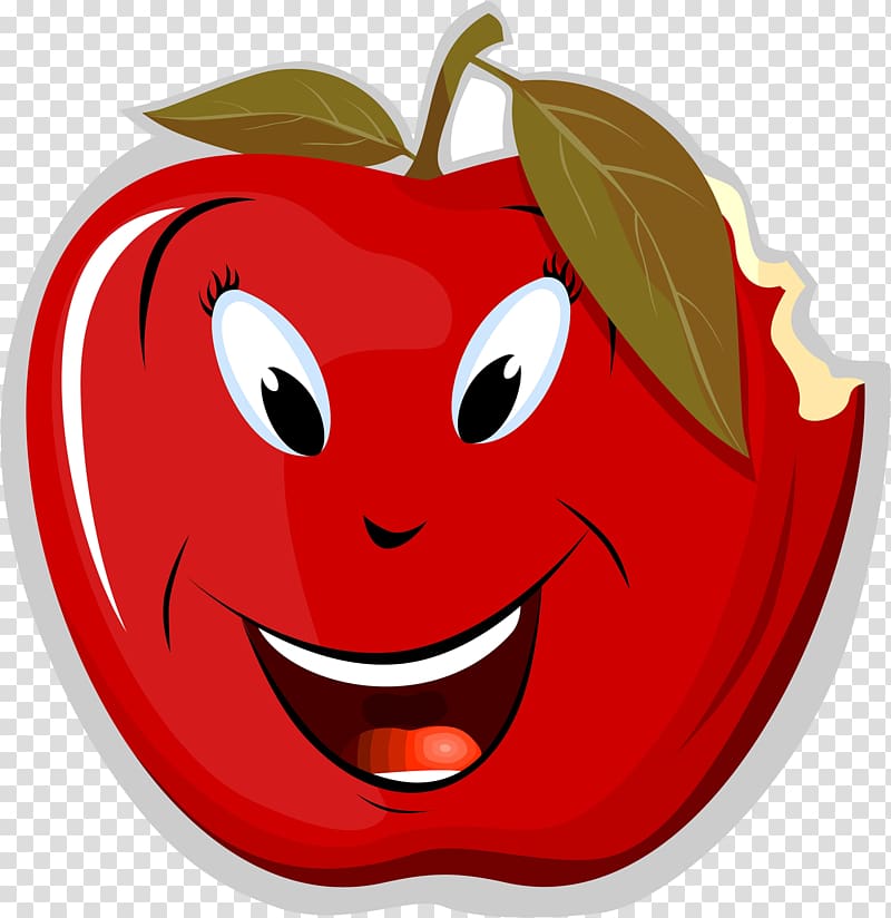 Apple Illustration, A bite of a red apple transparent background PNG clipart