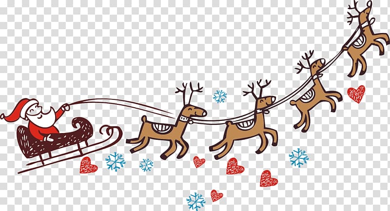 Santa Claus Reindeer Christmas, Creative Christmas transparent background PNG clipart