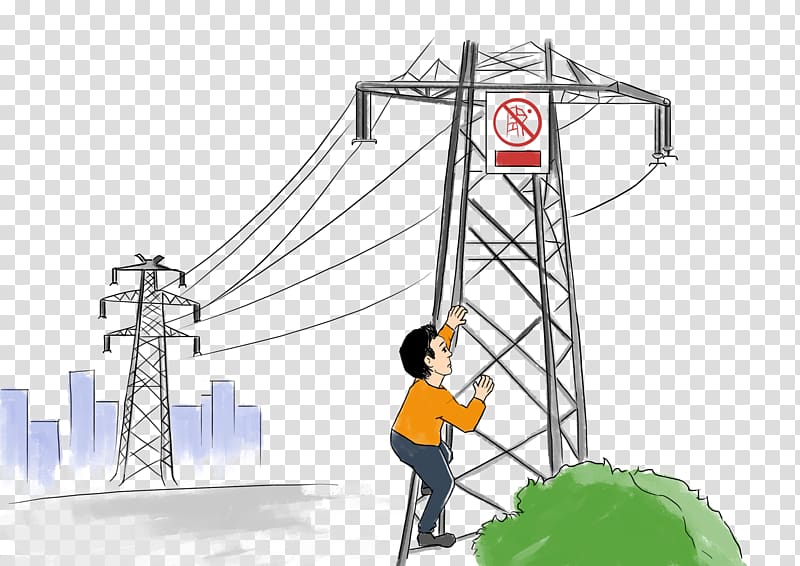 Electricity High voltage, Prohibit climbing high voltage transparent background PNG clipart