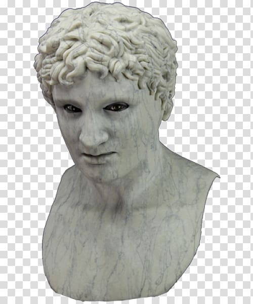 Apollo Statue Classical sculpture Bust, mask transparent background PNG clipart