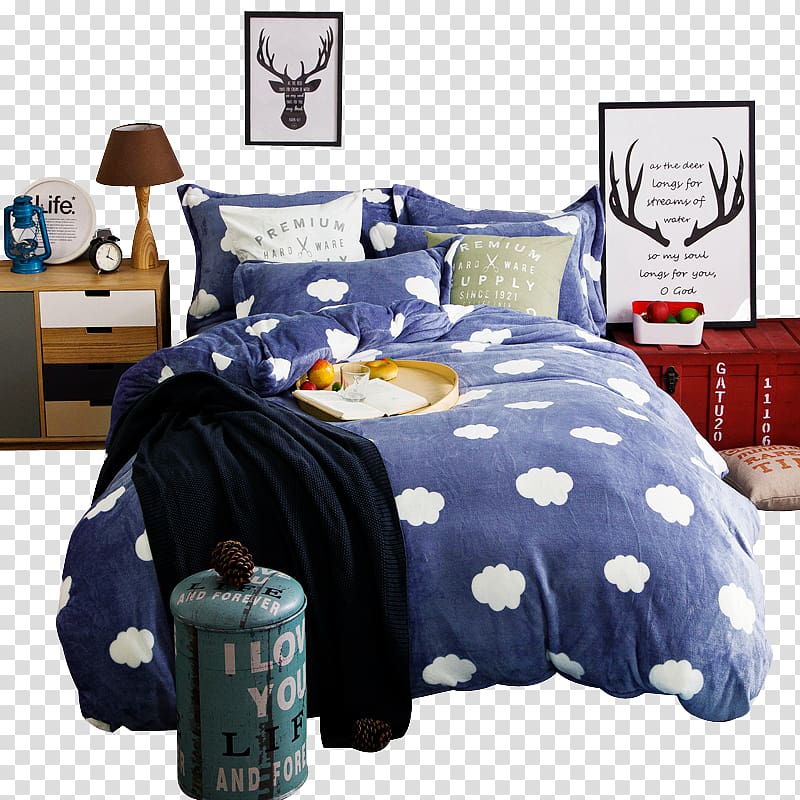 Flannel Bed sheet Blanket Antistatic device Polyester, bed linings transparent background PNG clipart