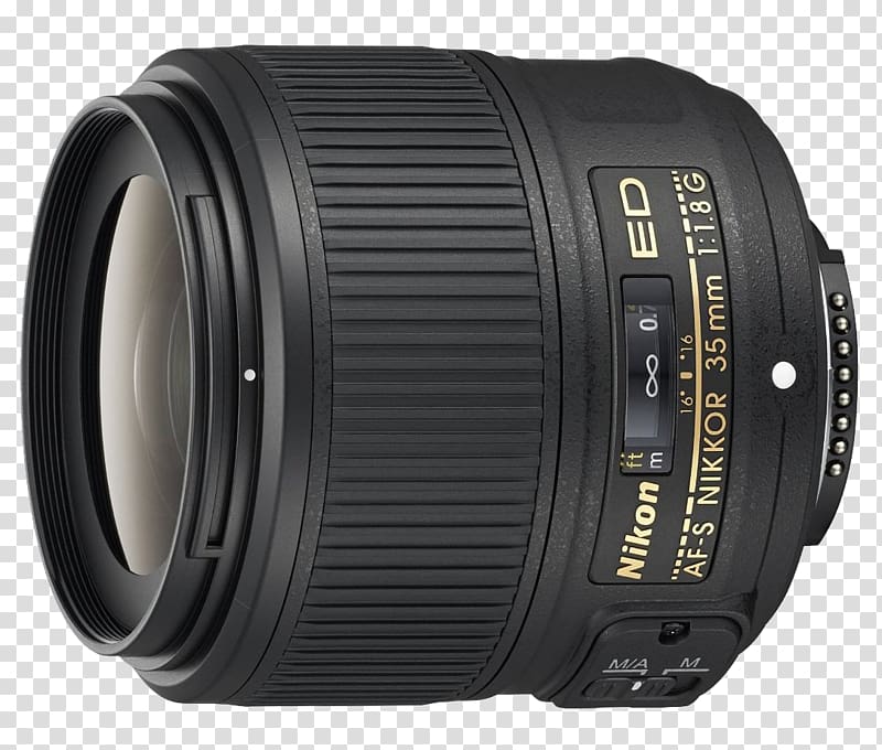 Nikon AF-S Nikkor 50mm f/1.4G Nikon AF-S DX Nikkor 35mm f/1.8G Nikon AF-S Nikkor 35mm F/1.8G ED Camera lens, camera lens transparent background PNG clipart