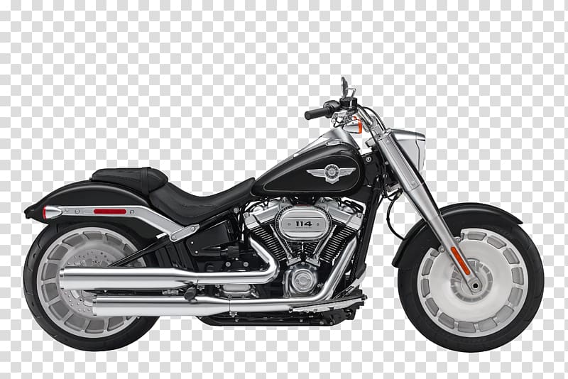 Harley-Davidson Fat Boy Softail Motorcycle Harley-Davidson Twin Cam engine, motorcycle transparent background PNG clipart