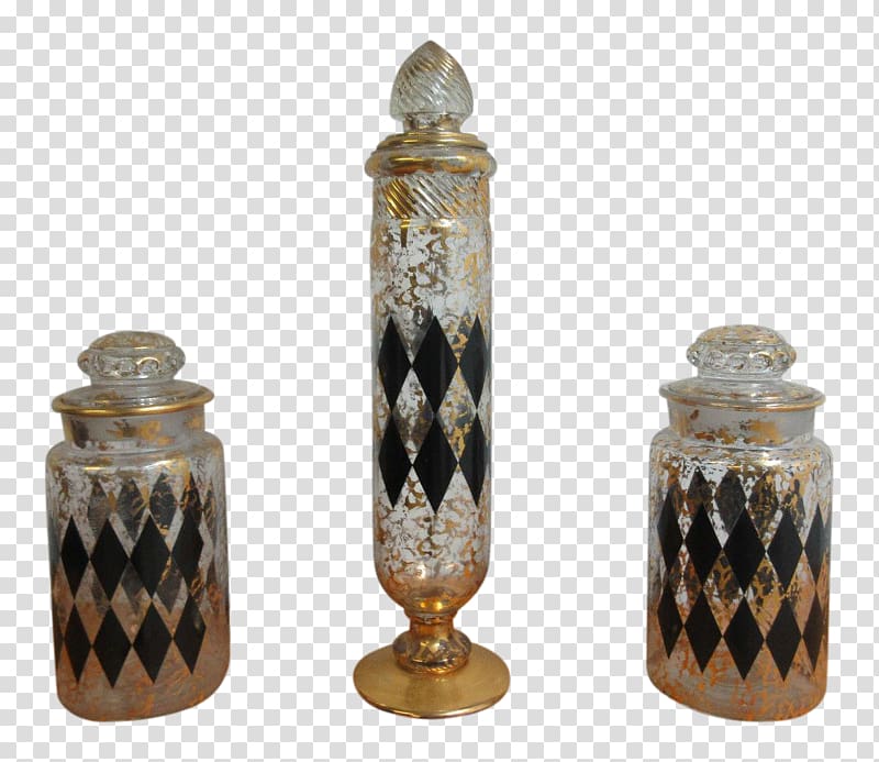 Vase Glass Jar Art Deco, ceramic three-piece transparent background PNG clipart