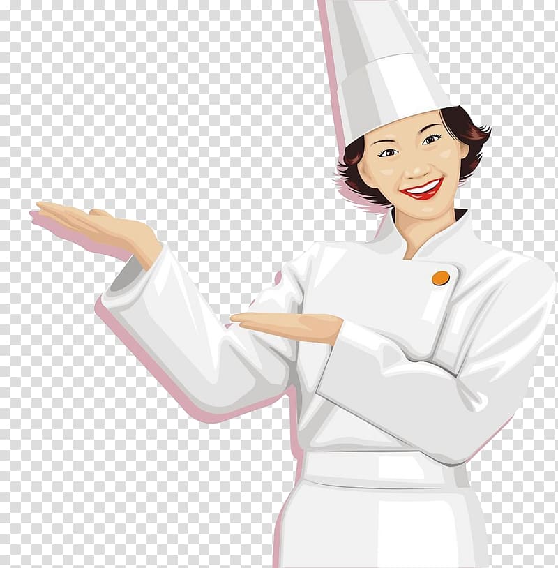 Cook Cartoon , Cartoon chef Jane pen transparent background PNG clipart