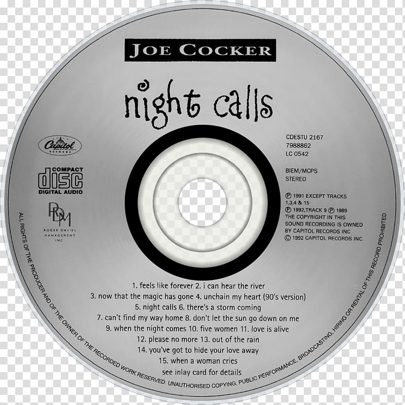 Compact disc Night Calls Album Stingray Phonograph record, Musical Night transparent background PNG clipart